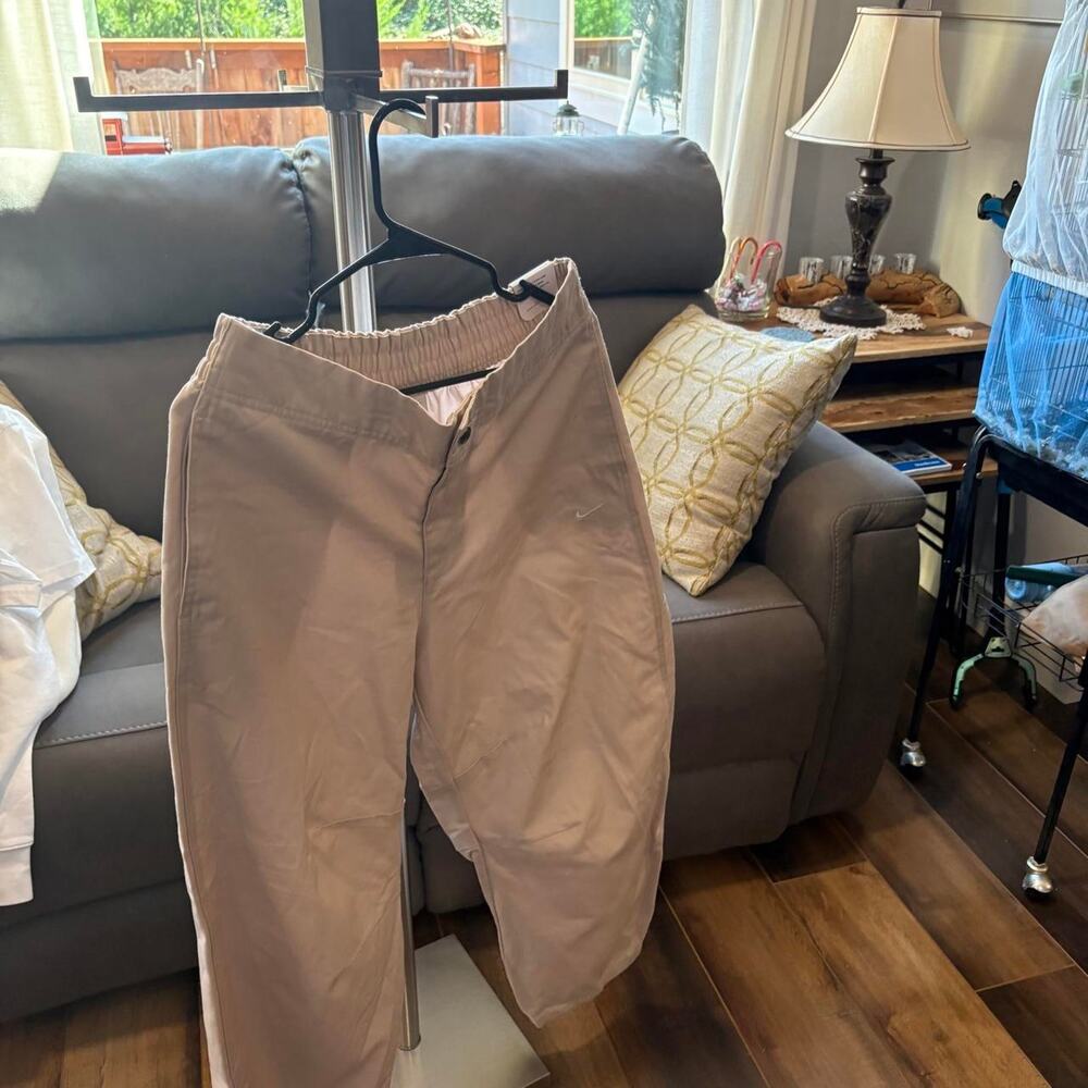 Nike tan track pants size